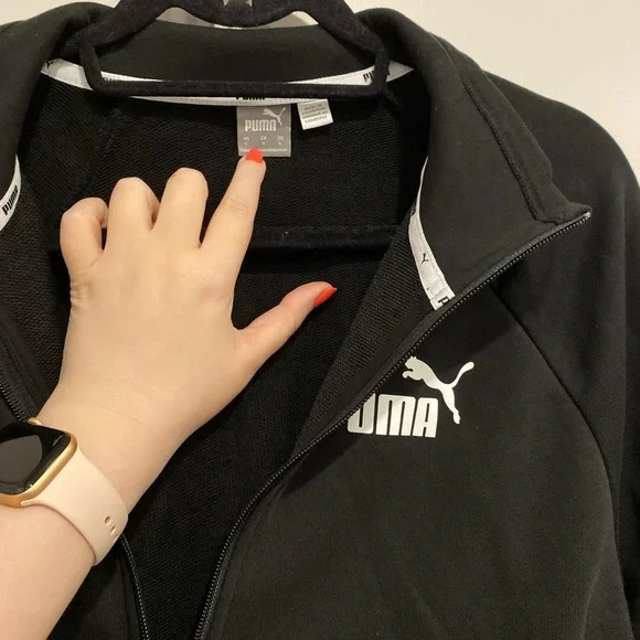 Puma Black & White Pullover Sweatshirt - Picture 2 of 3